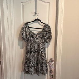 Leopard Print Babydoll dress